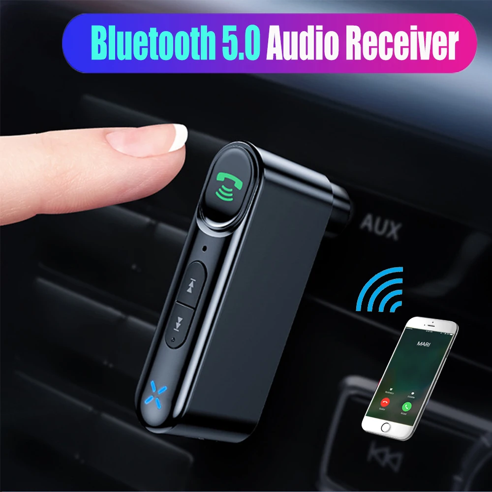 

Universal Bluetooth 5.0 Wireless Aux Audio Receiver 3.5mm Car Stereo Music MP3 Player Handsfree for Speaker Headphone