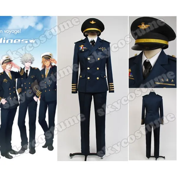 

Uta no Prince-sama Shining Airlines Commander Uniform Cosplay Costume Halloween Carnival Full Set