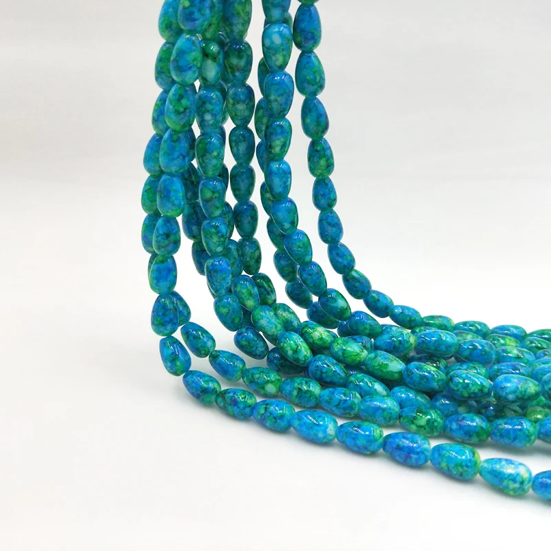 30pcs 8x11mm Teardrop shaped glass crystal beads loose beads DIY charm