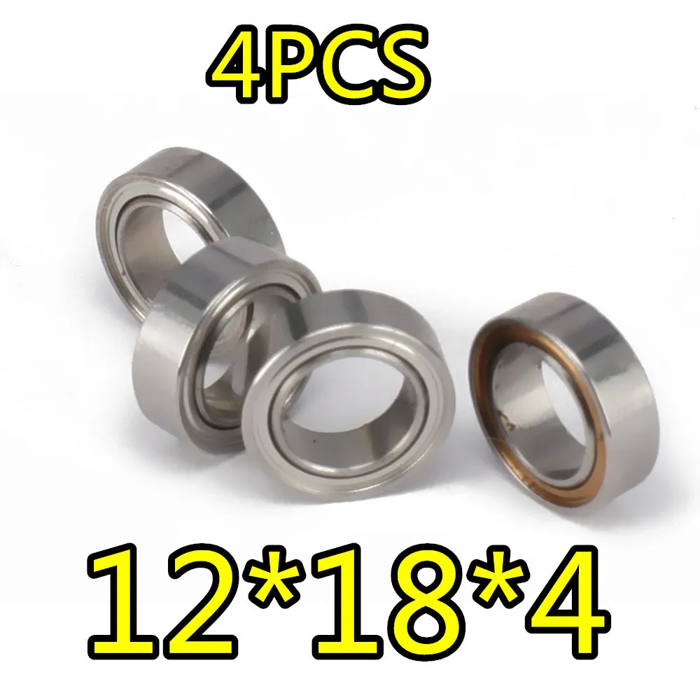 4Pcs Ball Bearings 12*18*4mm For RC Cars 1/8 1/10 Remote Control Buggy Monster Traxxas HPI