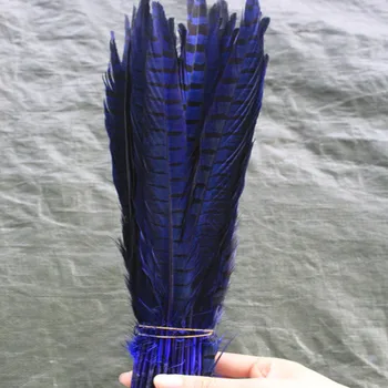 

Wholesale 100 pcs Blue Pheasants feathers 10-12inches/25-30cm Christmas decoration clothing accessories