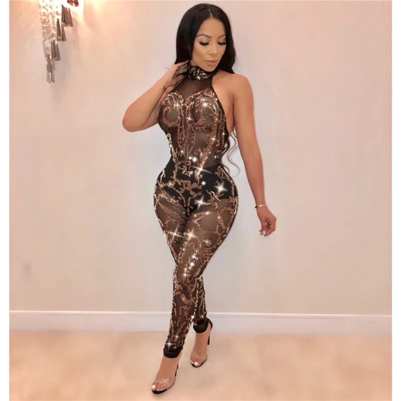 sparkly gold jumpsuit