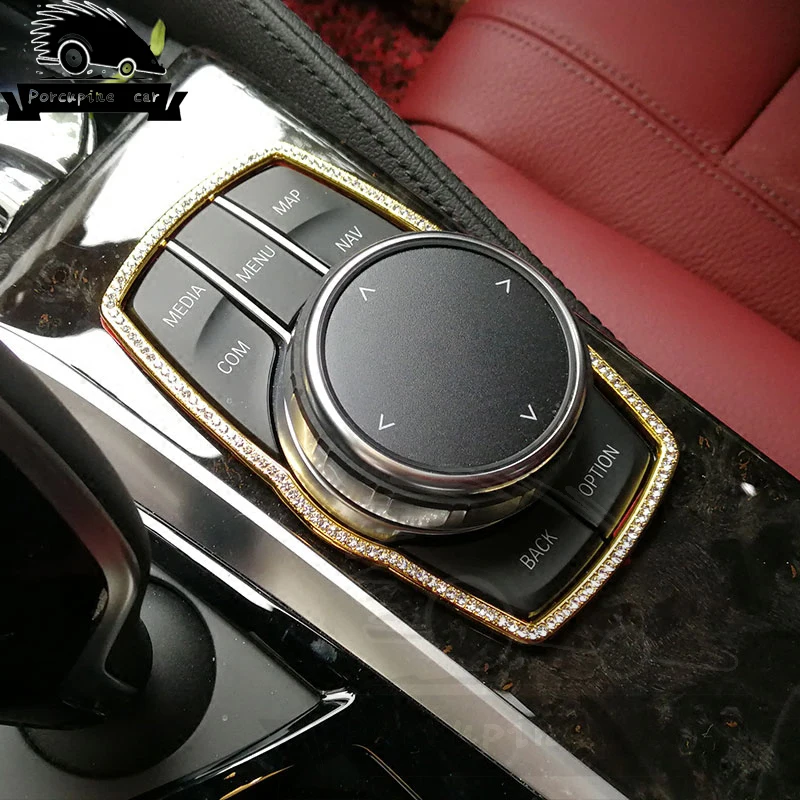 

Car Multimedia Button frame Decoration diamond Stickers For BMW 2018 new 5 7 Series X3 528i 530i 540i 740 Accessories Styling