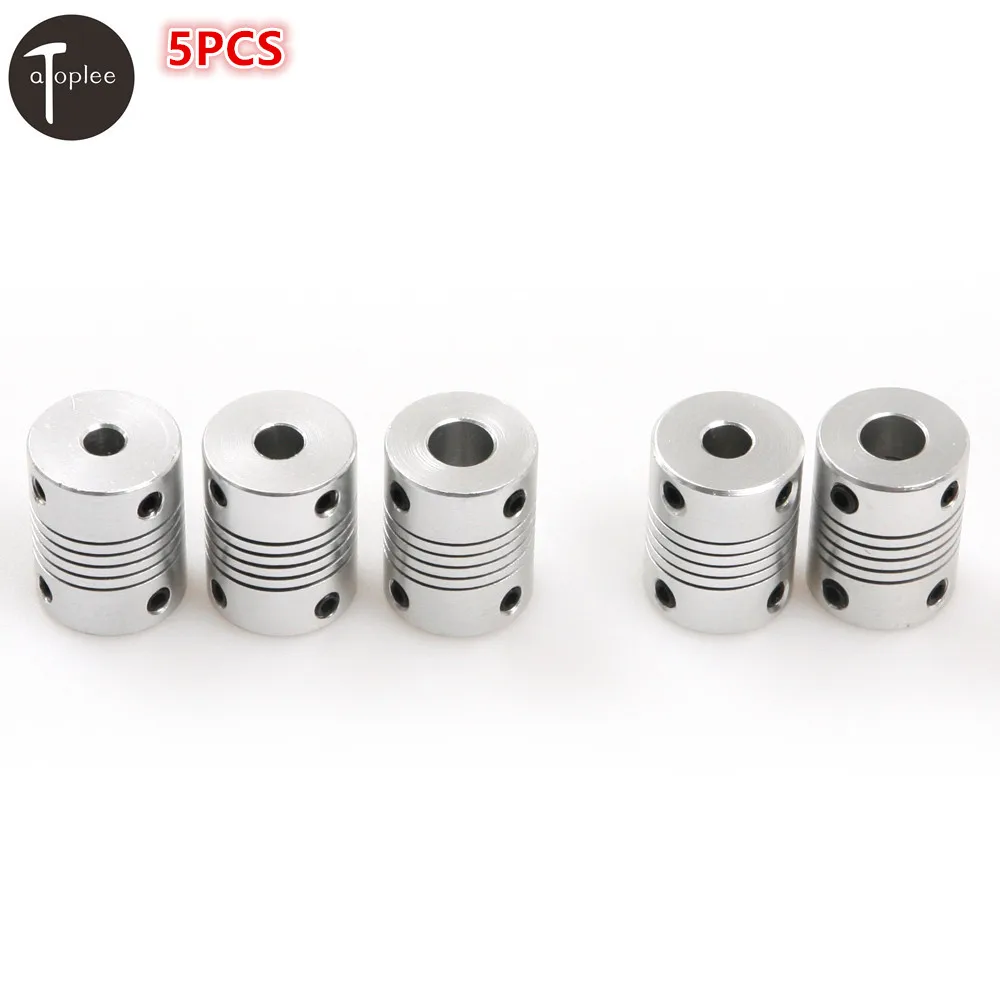 

5PCS Aluminum CNC Motor Jaw Shaft Coupler Flexible Shaft Coupling Coupler Connector 5x5/6/8mm 6x6mm 8x8mm Coupler