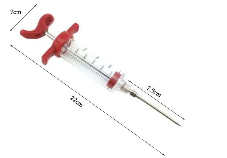 Кухня Syrings нержавеющая сталь иглы мясо маринад инжектор Рождество жареная индейка ароматизатор шприц барбекю соус инъекции