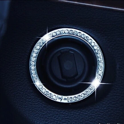 Автомобильный Стайлинг кнопка старт стоп кольцо для ключа зажигания Mercedes Benz все