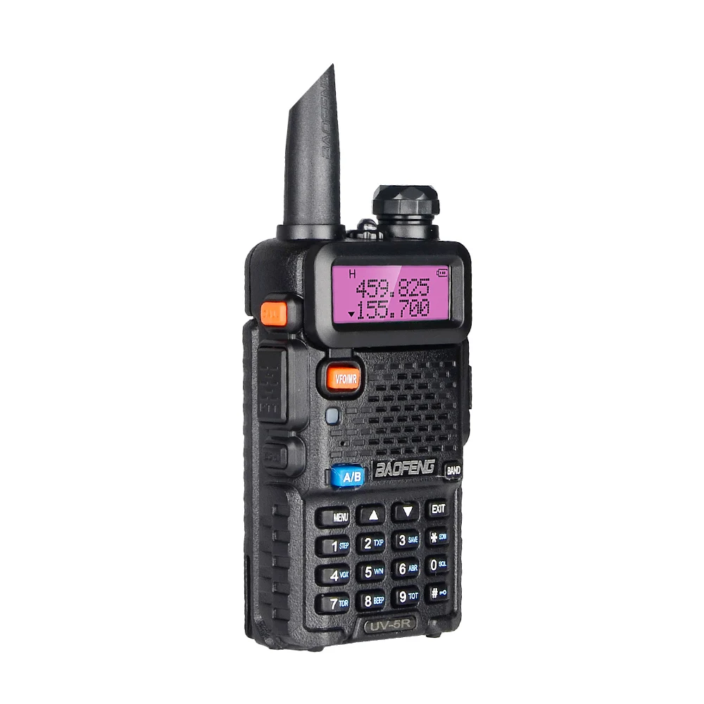 Настоящее 8 Вт Baofeng UV 5R портативная рация 10 км UV-5R двухдиапазонное двухстороннее радио UV5R VHF UHF портативное CB Ham радио FM HF трансивер