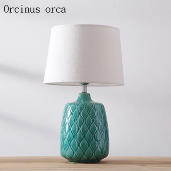 

Nordic modern minimalist ceramic desk lamp living room bedside lamp American style creative and fashionable table lamp