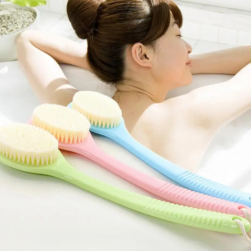 Long Handle Bath Brush Scrub Skin Massage Shower Feet Rubbing Brush For