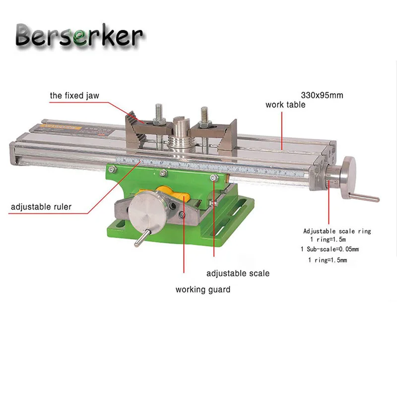 Berserker Precision Tools BG-6330 Aluminum Mini Compound Bench Woodworking Fixture Worktable X Y Axis Adjustment Free Shipping Berserker Precision Tools BG-6330 Aluminum Mini Compound Bench Woodworking Fixture Worktable X Y Axis Adjustment Free Shipping