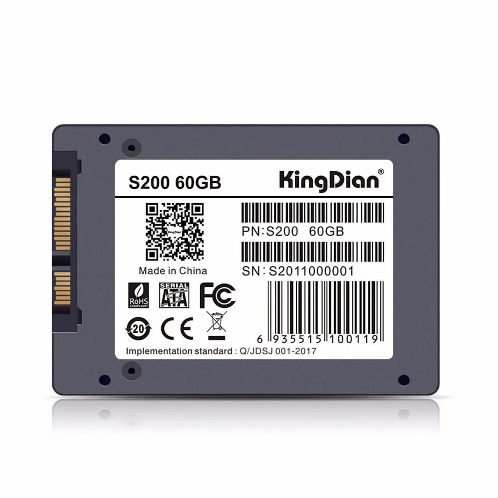 KingDian 2,5 SATA SATA3 внутренний SSD жесткий диск твердотельный диск 64 Гб 60 Гб SSD твердотельный накопитель(S200 60G) заводская цена