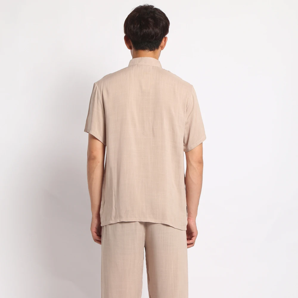 Casual Men Cotton Linen Pyjamas Suit Shirt&pants Trousers Sleepwear Chinese Style Male Handmade Button Pajama Set Home Wear