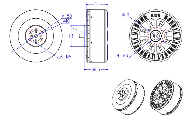 Industrial grade 50KG plant protection disc type brushless motor H140 KV80 large tension adapter 40 inch carbon fiber propeller