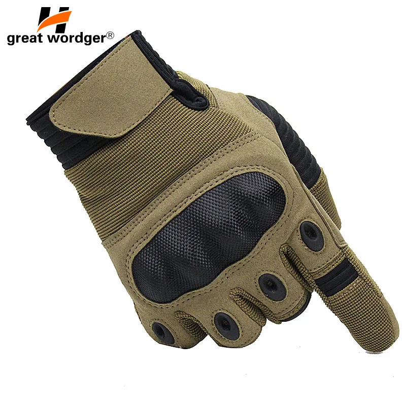 Army Gear Touch Screen Tactical Gloves Men Full Finger SWAT Combat Military Carbon Shell Anti-skid