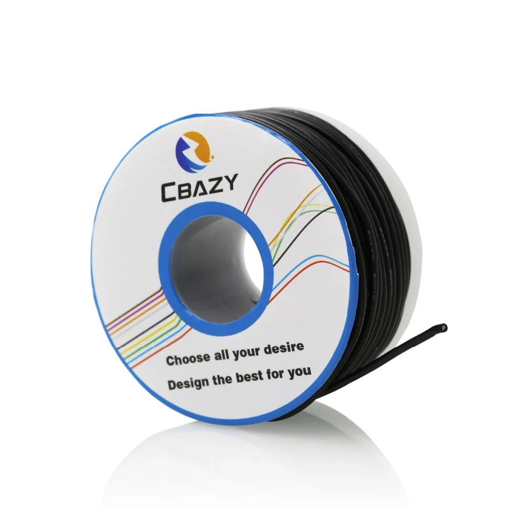  CBAZY Silicone 18AWG 15M flexible silicone wire tinned copper wire cable stranded 10 color optional