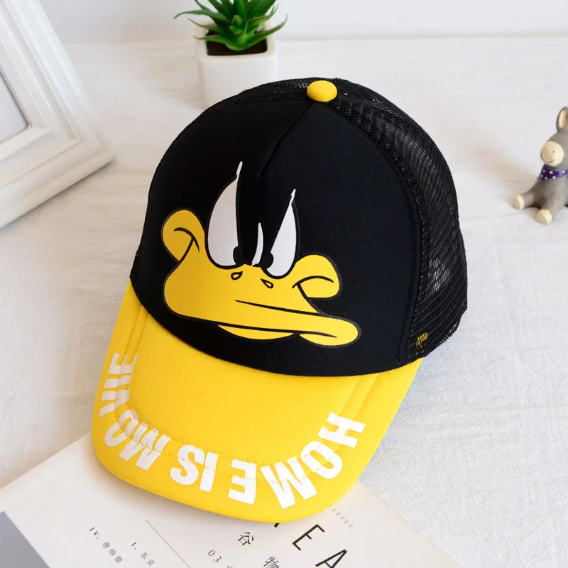 

Summer Cartoon Duck Dinosaur Children's Baseball Caps Baby Boys Girls Sun Mesh Caps Snapback Hat