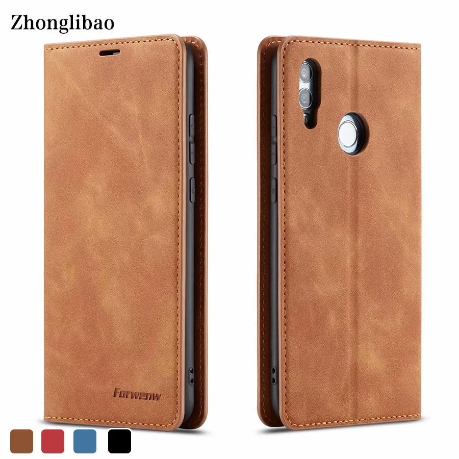 

Luxury Flip Leather Phone Case for Huawei P Smart 2019 Funda Card Holder Magnetic Wallet 360 Cover Honor 10 Lite 2019 Silicone