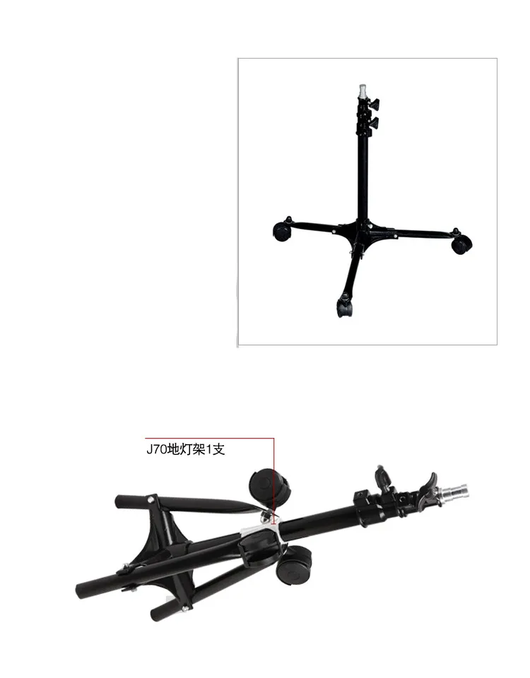 Прочные складные колеса для тележки напольный свет стенд 70 см Долли задний держатель лампы 70 см CD50