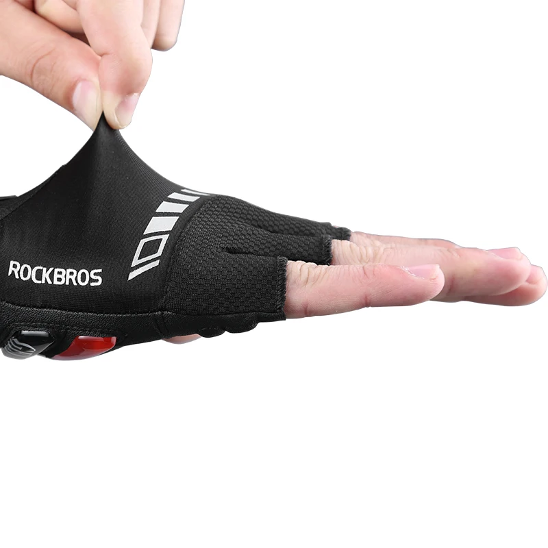 RockBros велосипедные короткие перчатки для велосипеда силиконовые гелевые утолщенные накладки SBR противоударные дышащие перчатки на полпальца Велосипедное снаряжение