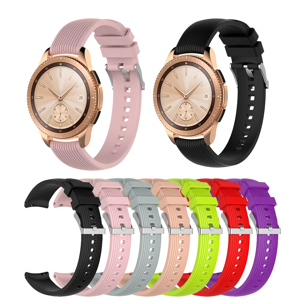 

20mm Sports Silicone Bands For Samsung Galaxy Watch SM-R810 42MM Gear s2 Sport Strap For Huami Amazfit Bip/Amazfit 2 Smart Watch
