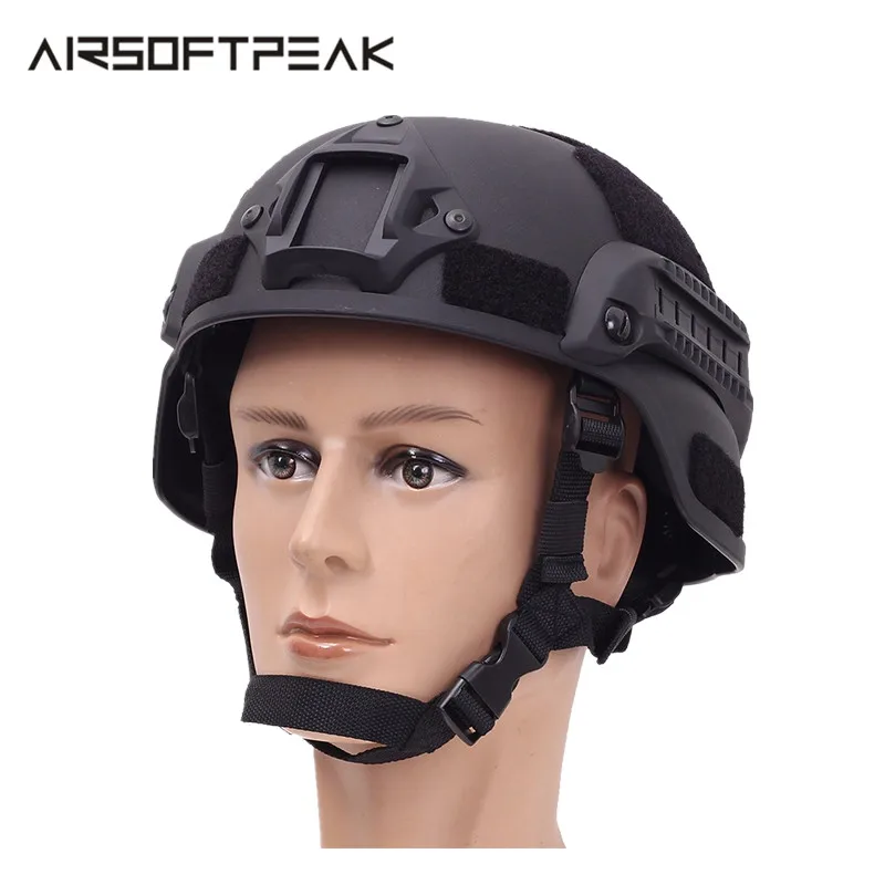

New Riding Tactical Outdoor Helmet Military Survival Game Head Protection High Density Cushion Durable Adjustable YKK Buckle