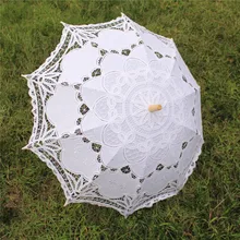 Йо Чо 38 см радиус дуги белый Зонтики Свадебные викторианской невесты кружевные Винтаж зонтик Свадебные украшения Mariage Свадебный зонтик