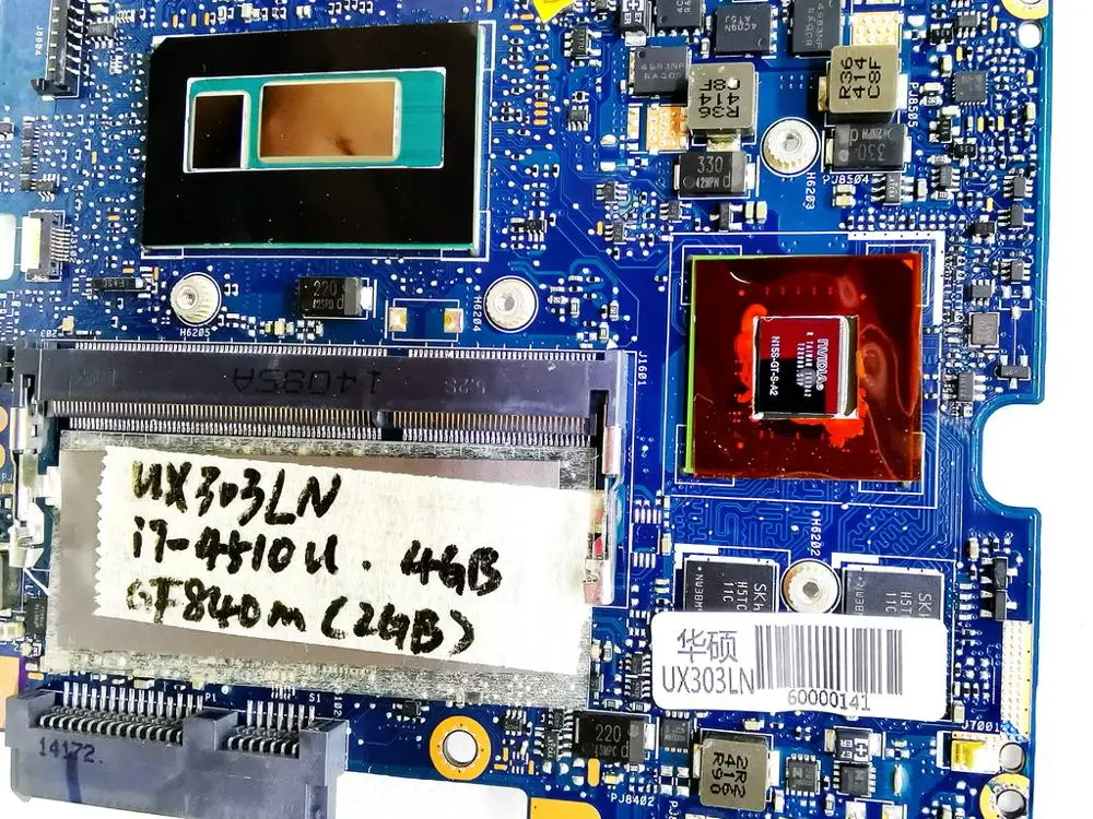  Original for ASUS UX303LN laptop motherboard UX303LN I7-4510U 4GB GF840M 2GB tested good free shipp