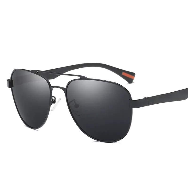 YSO мужские солнцезащитные очки винтажные Поляризованные UV400 алюминиевая рамка HD TAC линзы солнечные очки мужские пилот аксессуары для мужчин 3003 - Цвет линз: Black-Black
