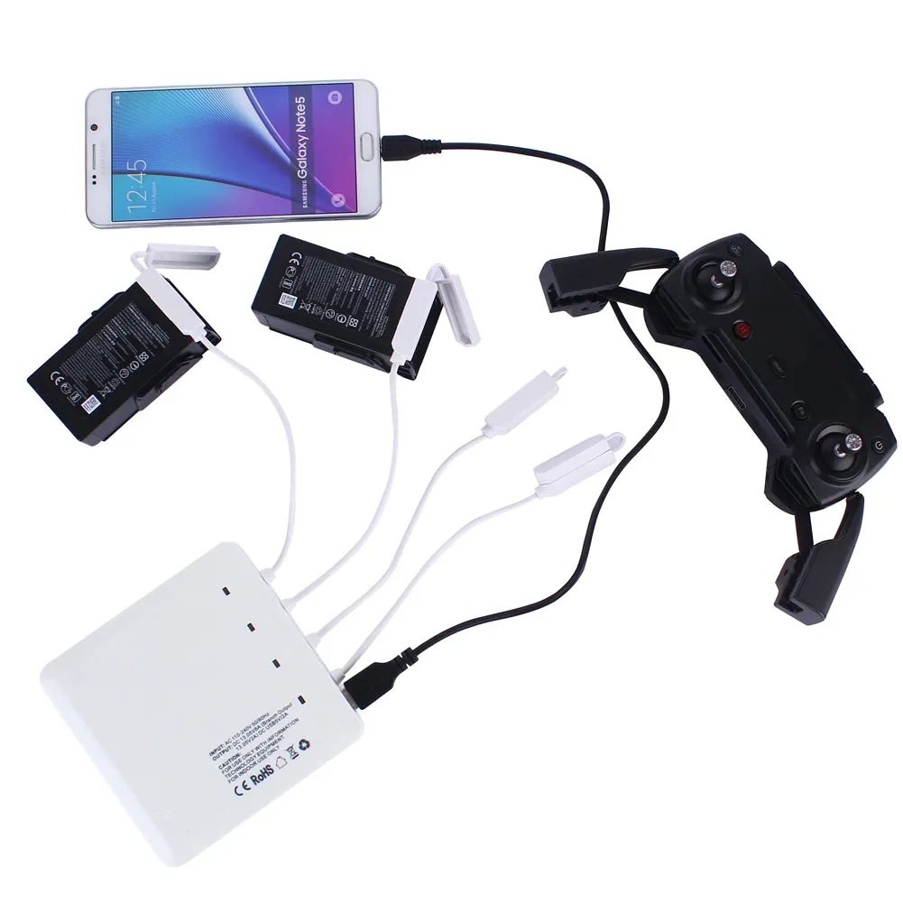 

Charger Charging 6 Way Output 2 USB Ports Durable US Plug For 4 Batteries AIR YH-17