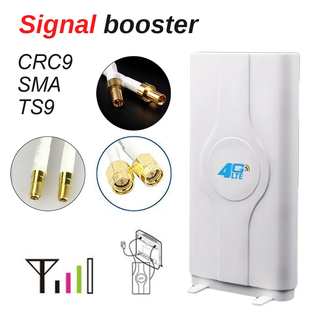 3g 4g 88dbi Lte Антенна мобильная антенна Mimo панельная антенна 2* SMA/2* CRC9/2* TS9 Разъем бустер комнатная антенна