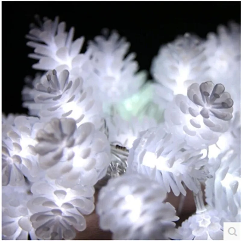 4M/20leds Colorful Modeling LED String Pinecone Flashing Christmas Lights Garlands for Holiday Party Wedding Decoration 10