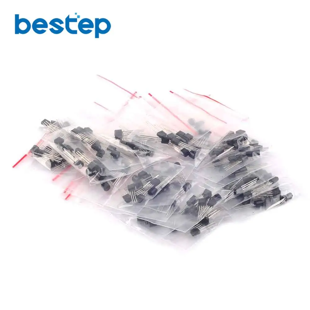 TL431 2N2222 78L05 S9012 S9013 S9014 A1015 C1815 S8050 S8550 200pcs=20valuesX10pcs TO-92 Transistor Assorted Kit