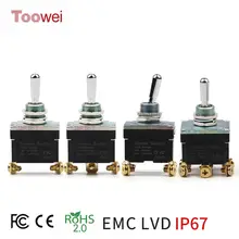 ON-OFF-ON ON-ON Full type Momentary Screw Toggle Switch SPST SPDT DPST DPDT IP67 Rohs CE FCC EMC Certificate logged on