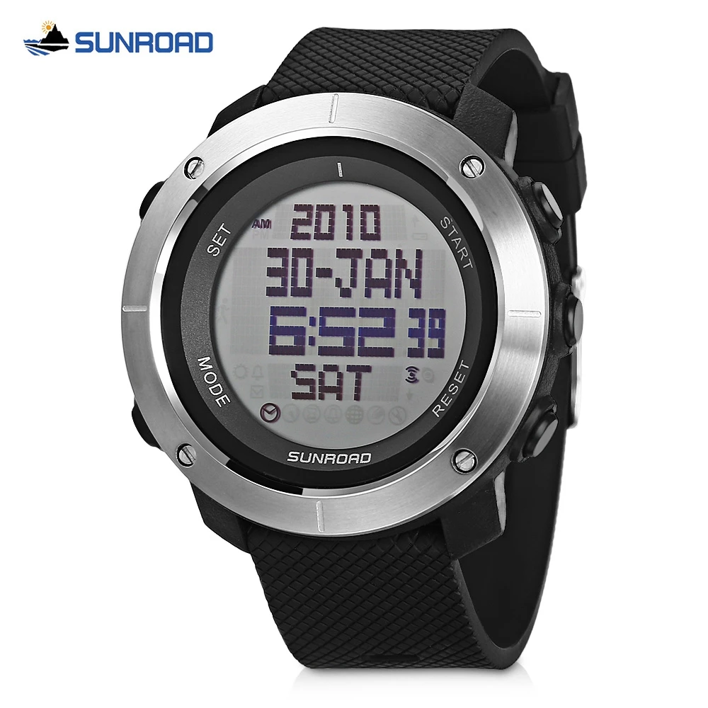 SUNROAD FR1001 открытый цифровой спортивные часы Мировое время хронограф наручные
