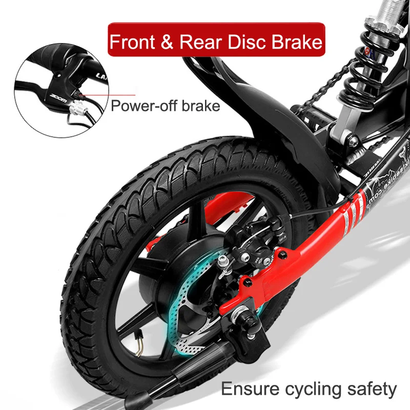 Excellent G100 14 Inch Folding Electric Bicycle, 400W Powerful Motor, Full Suspension, Front & Rear Disc Brake, with LCD Display 3 Excellent G100 14 Inch Folding Electric Bicycle, 400W Powerful Motor, Full Suspension, Front & Rear Disc Brake, with LCD Display 3