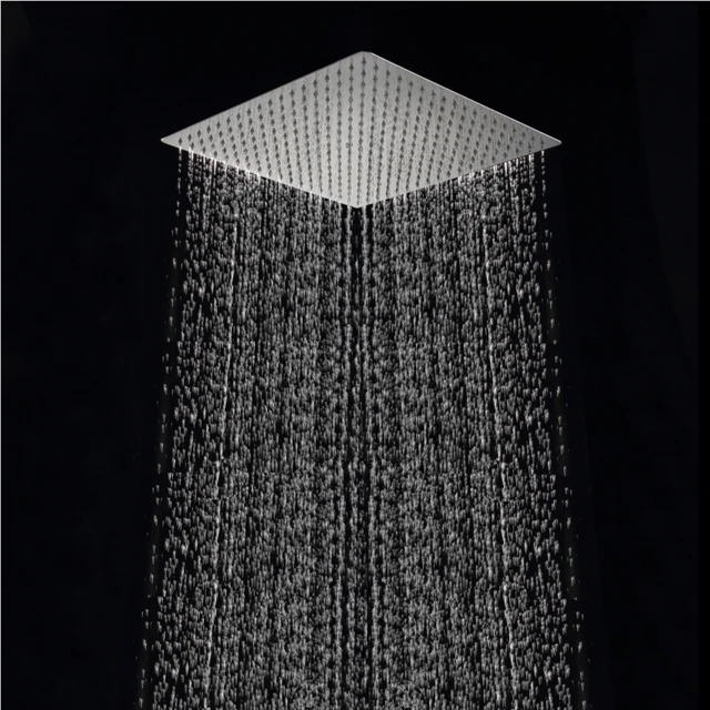 Aliexpress Free Shipping 40cm Square Rainfall Free Shipping 40cm Square Rainfall Shower Head 16 Inch Stainless Steel Ultra