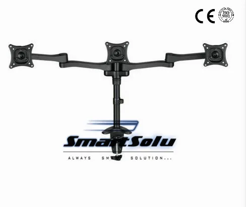 

Free shipping Universal Triple Monitor Arm Desktop Computer Mount Laptop LED LCD Monitor Desk Mount
