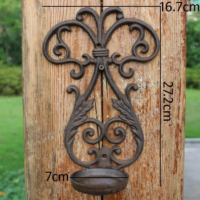 Old Look Antique Rustic Accents Branch Design Cast Iron Wall Sconce Candle Holder Old Look Antique Rustic Accents Branch Design Cast Iron Wall Sconce Candle Holder