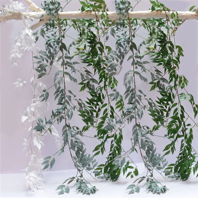 170 см Свадебный потолок обмотка дорога макет ротанга окна отеля украшения Искусственные цветы ивовая лоза искусственная листва венок