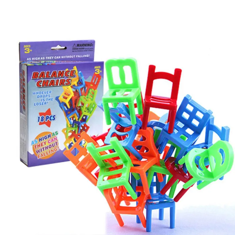 Balance Chairs Board Game Children Educational Toy Balance Toy Puzzle Board Game Environmental Protection ABS Plastic
