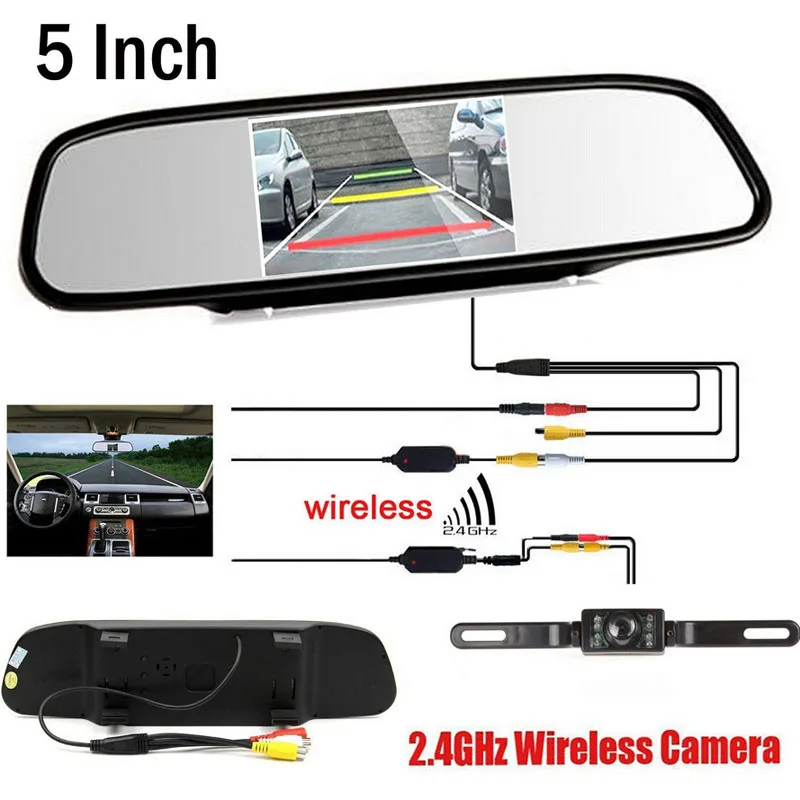 YeHeng store Wireless Video Car CCD Rear View font b Camera b font Car parking backup