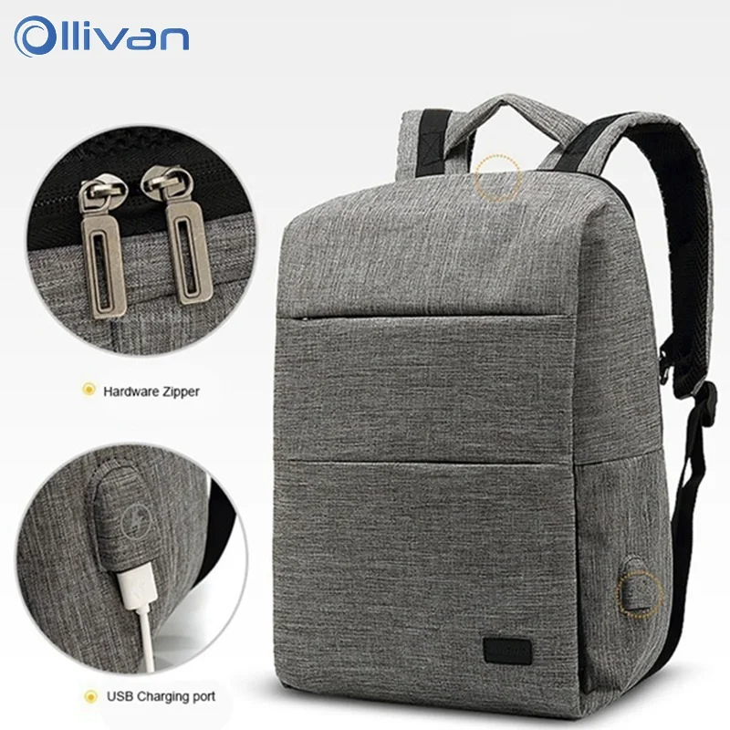 

Ollivan Laptop Bag Backpack For 14 inch Usb Large Capacity Stundet Backpack Casual Style Bag Repellent Suitable For Travel
