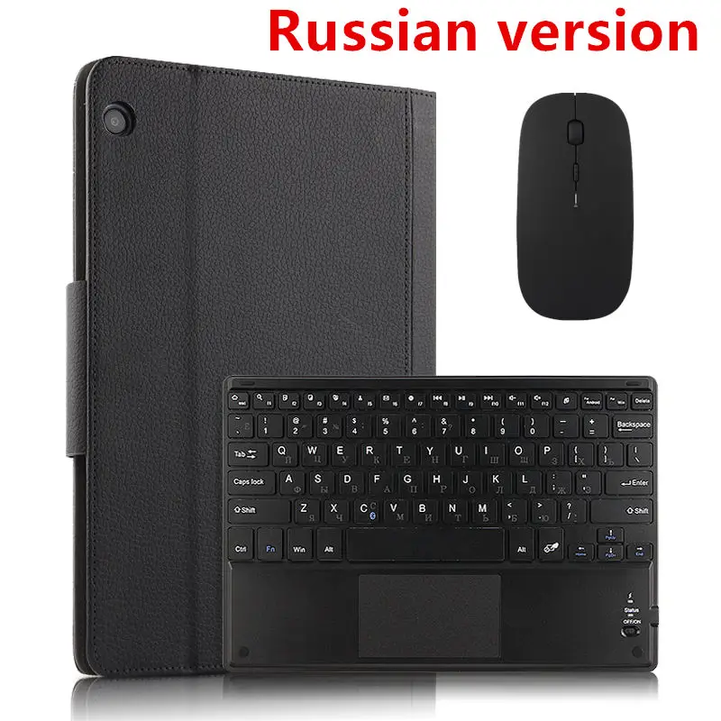 Чехол для huawei Mediapad M3 Lite 10 BAH-W09 AL00 10,1 защитный чехол Bluetooth клавиатура протектор M3 lite 10," чехол для планшетного ПК - Цвет: black mouse Russian