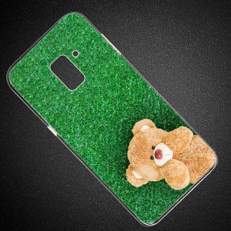 Милый подарок плюшевый мишка Мягкий силиконовый чехол для телефона Samsung Galaxy J8 J6 J4
