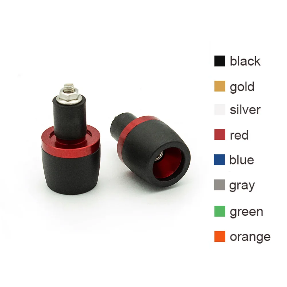 7//8 CNC Universal Moto Guidon Grip Ends Poids Anti Vibration Silder Plug Bar Extr/émit/és Bouchons Livraison Gratuite-Argent
