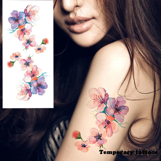 1piece Body Art Flash Henna Tattoo Fake Temporary Tattoos Stickers Rose 