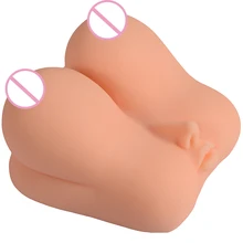 2-Hole Sex Doll Realistic Silicone Pussy Mini Blow Job Deep Throat Mouth Hands Free Male Masturbator Hot Adult Toys Real for Men