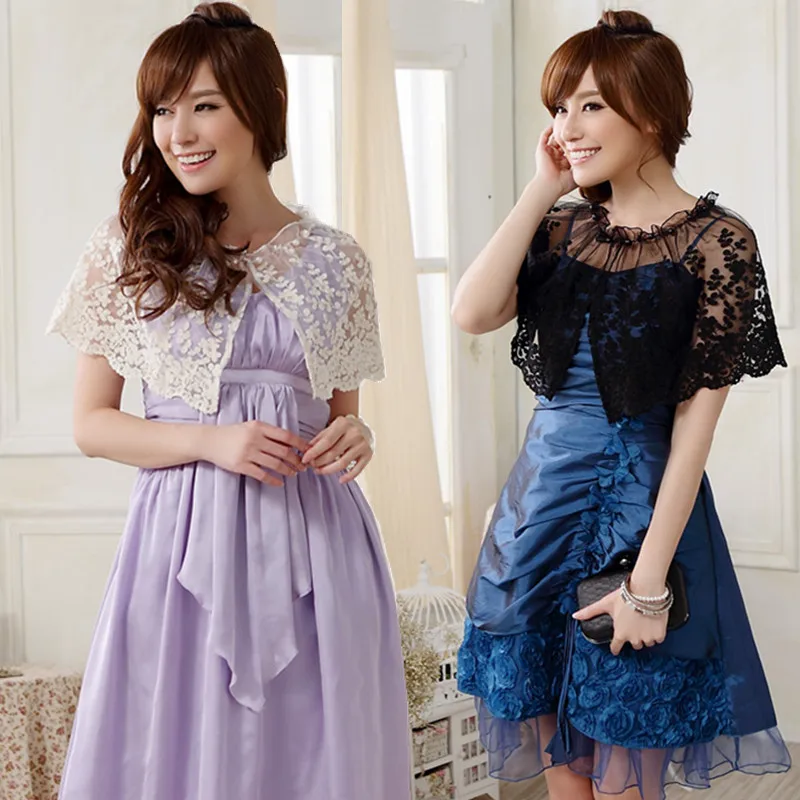 

F~3XL Hot 2018 Embroidery Beading Lace Organza Large Big Size Bridals Jacket Cape Wedding Evening Bridesmaids Bolero Shawl Wraps