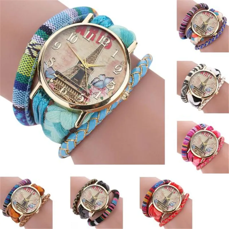 

The Sleek Stylish And Chic Knit Bracelet Watch Ladies Decorative Brand New High Quality Luxury Watch 0717