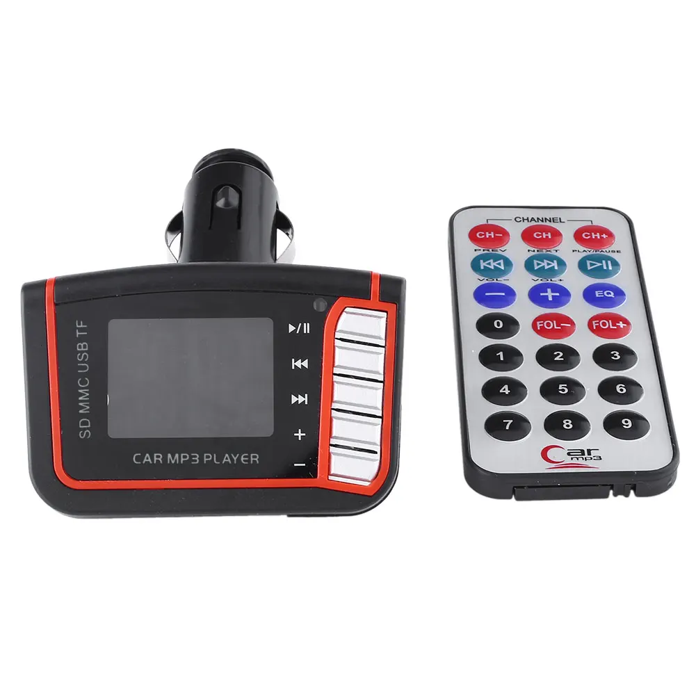 LCD Car Auto Vehicle Wireless FM Transmitter USB SD TF MMC MP3 Remote Player |